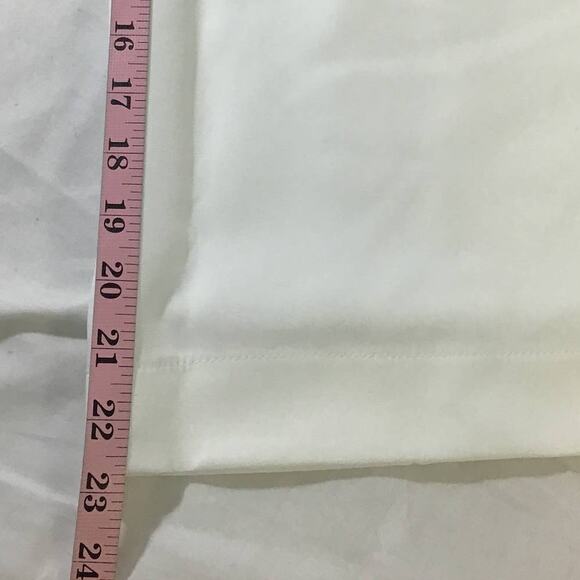 PINK RIPPLE SZ S White Culotte Crop Wide Leg High Rise Flat Front Pants NWT B97 - Picture 6 of 8